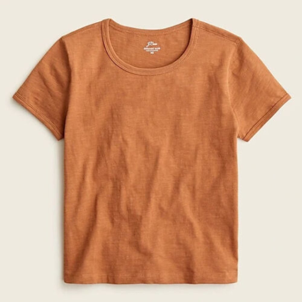 J. CREW '90s cropped organic slub cotton TEE - Picture 3 of 4